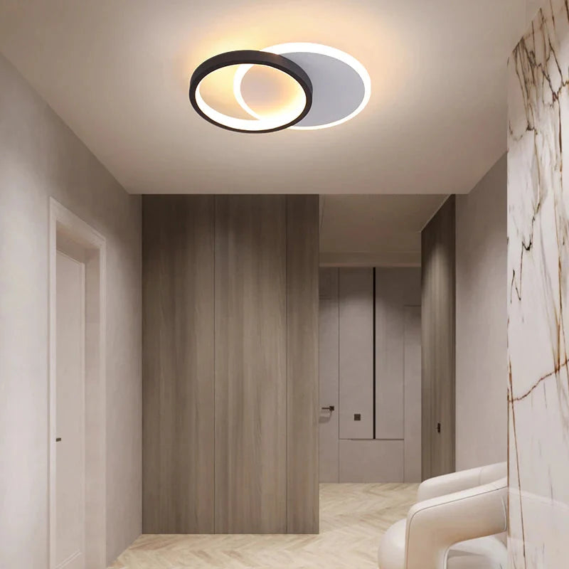 Luminária de Teto Plafon Sobrepor Aro Duplo Arvid para Quarto Sala