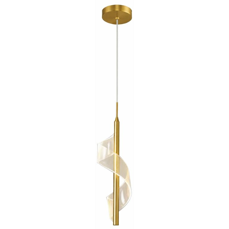 Lustre Pendente de Luxo em Espiral Acrílico