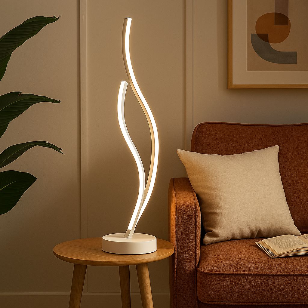 Luminária Abajur de Mesa Espiral Ivar em Led 50cm
