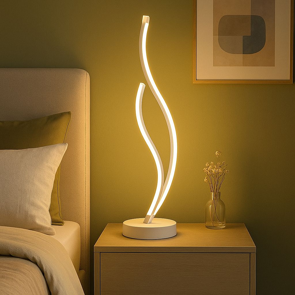Luminária Abajur de Mesa Espiral Ivar em Led 50cm