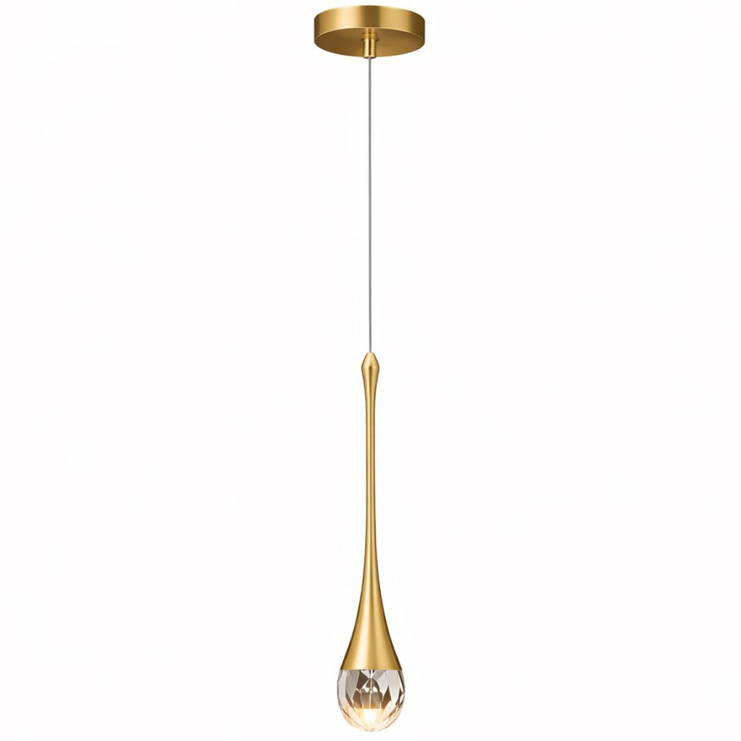 Lustre Pendente de Luxo em Gota Crystals