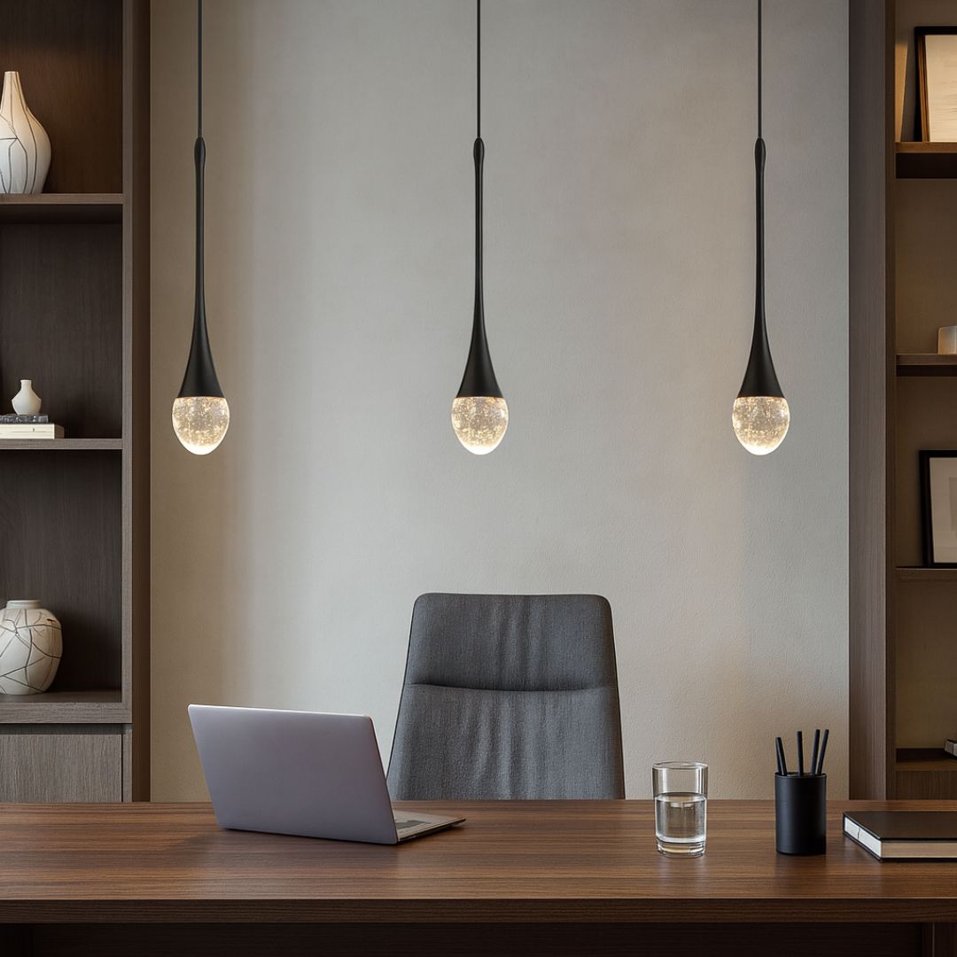 Lustre Pendente de Luxo em Gota Crystals