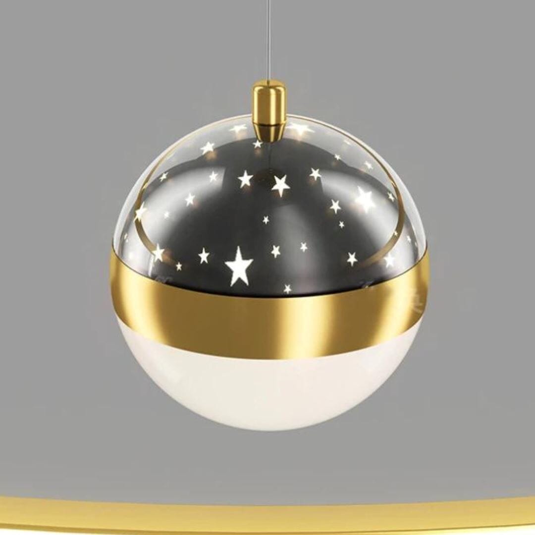 Pendente LED de Luxo com Dois Aros