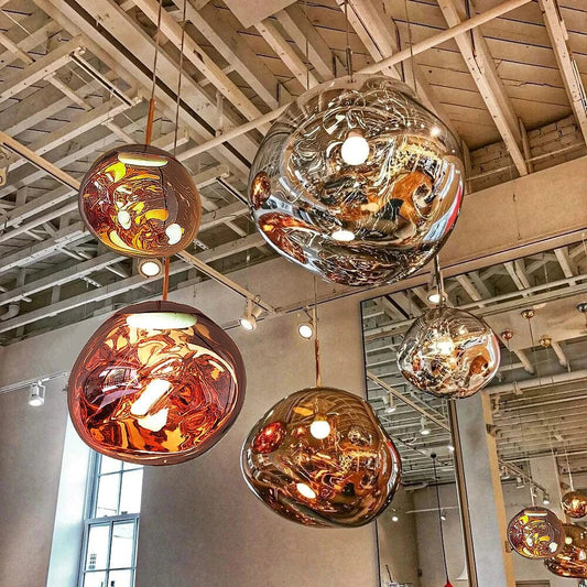 Nordic Macaron Lava Pendant Light – Luxury Oval Statement Lighting