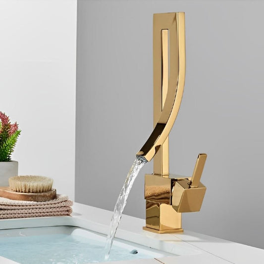 Torneira Misturadora Alta de Luxo Moderna – Monocomando para Água Quente e Fria